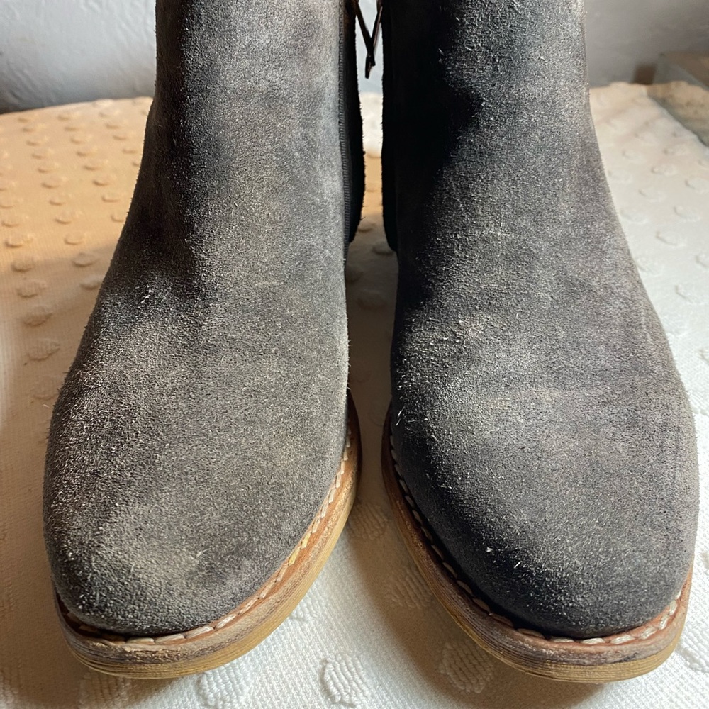 Sam Edelman Grey Mercer Suede Booties - Picture 2 of 16